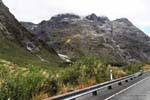 Paysage du Fiordland National Park, Road Te Anau to Milford Sound, Southland, Nouvelle-Zélande.