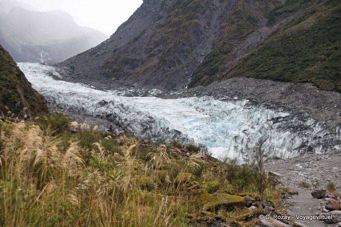 Le front du glacier, Fox Glacier, Westcoast - Nouvelle-Zélande