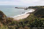 Plage entre Wall island et le cap Foulwind, Westcoast, Nouvelle-Zélande.