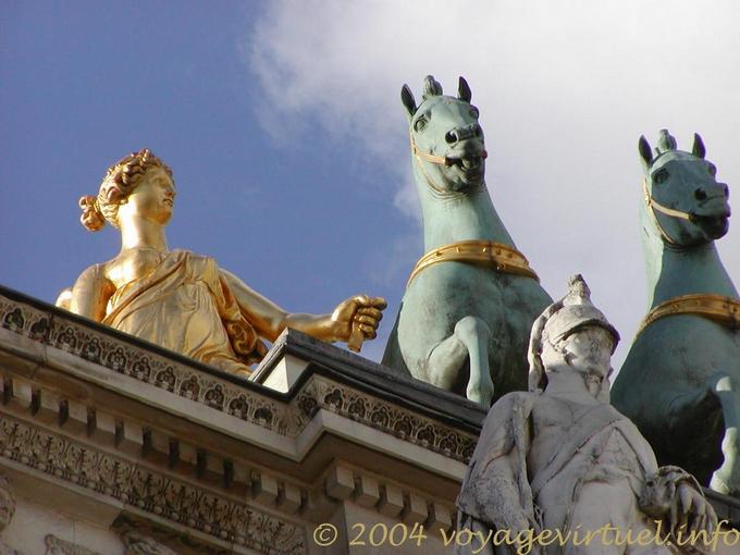 Détail de l'Arc de triomphe du Carrousel, Paris - France