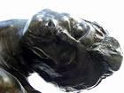 Rodin, tête de la Grande Ombre, Tuileries, Paris, France.