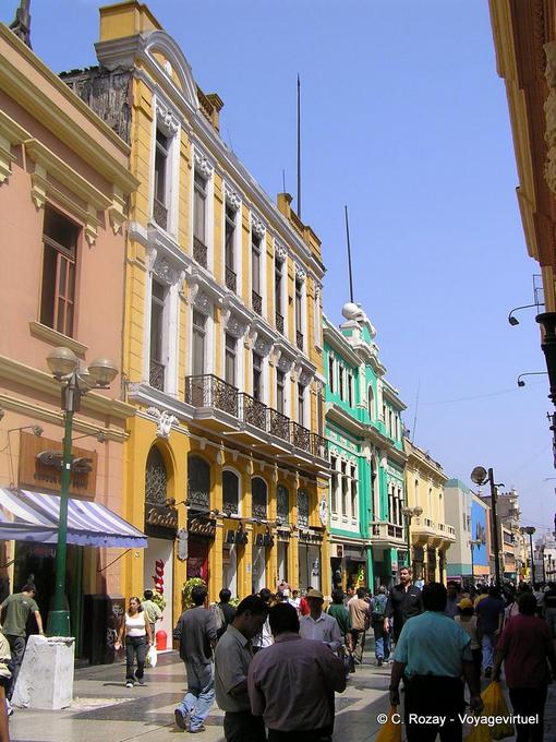 Rue passante de Lima, Jiron de la Union -Pérou
