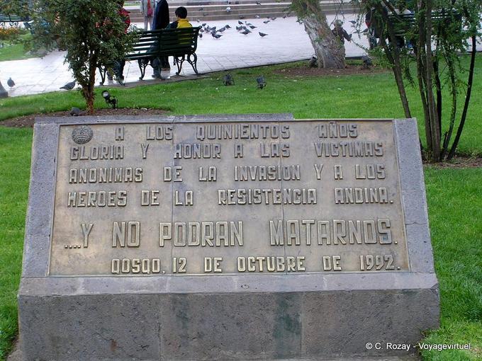 Monument Resistencia Andina Cusco (Qosqo) -Pérou