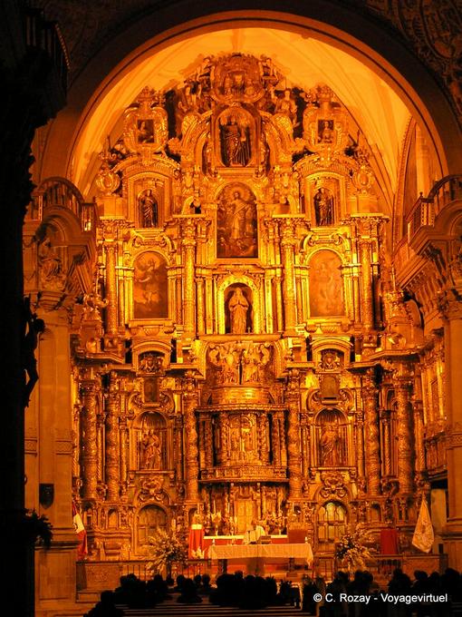 Cusco, autel de l'église templo de la Compañía de Jesús -Pérou