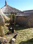 Totora's houses, Titicaca, Pérou.