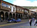 Balcons et arcades à Cusco, Pérou.