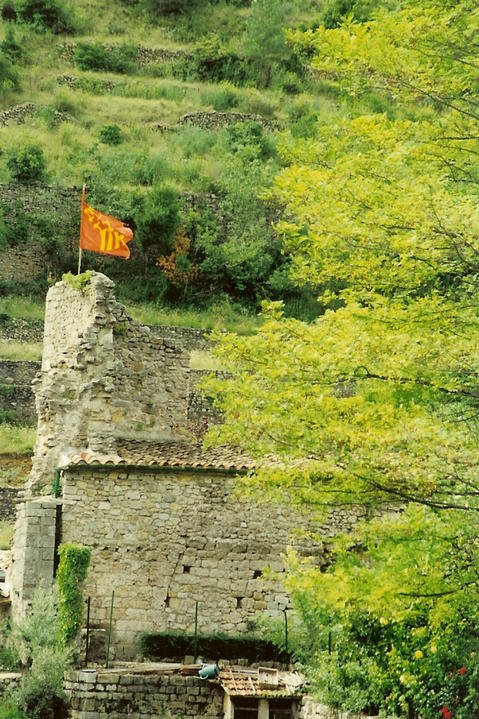 Drapeau sur ruine saint guilhem le désert
Mots-clés: Saint-Guilhem-le-désert