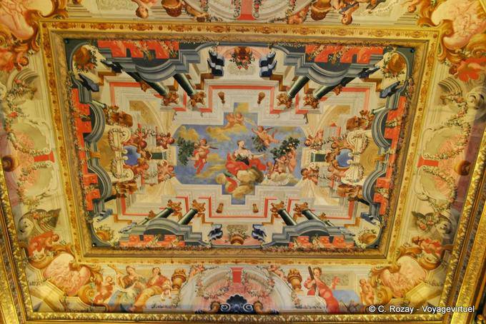 Le plafond de la Biblioteca Joanina, Coimbra - Portugal