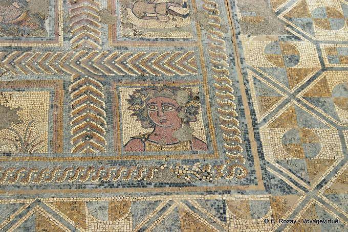 Maison des jets d'eau, différentes mosaïques, Conimbriga - Portugal