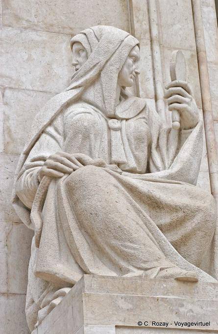 Statue à double face, Palais de São Bento, Estrela, Lisbonne - Portugal
