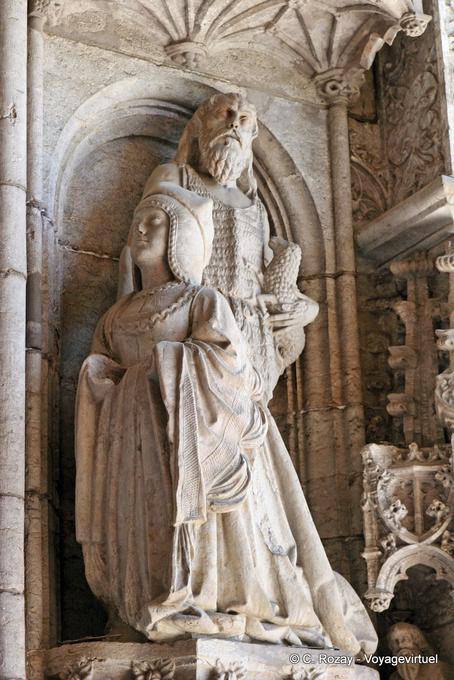 Statue de Dona Maria et Saint-Jean Baptiste, Monastère dos Jerónimos, Lisbonne - Portugal