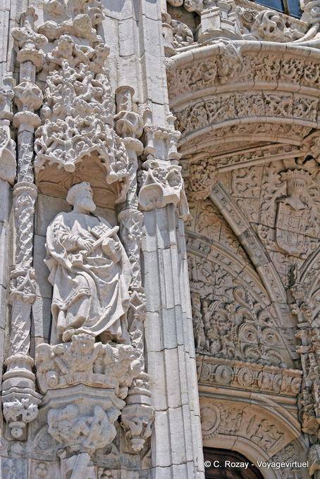 Détail du portail sud, Monastère dos Jerónimos, Lisbonne - Portugal