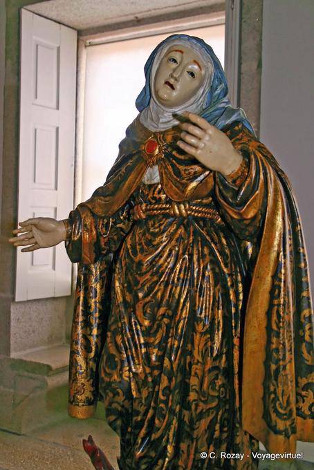 Statue en bois, musée d'Art Sacré, São Francisco, Porto - Portugal