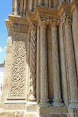 Colonnes de style manuélin, Vieille Cathédrale, Coimbra, Portugal.