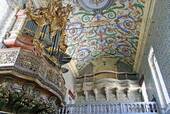Orgue et chinoiseries du peintre Gabriel Ferreira da Cunha, Chapelle São  Miguel, Coimbra, Portugal.