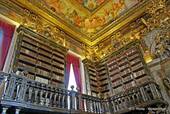 Etage de la Biblioteca Joanina, Université de Coimbra, Portugal.