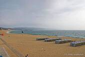 Panorama sur l'arc de la plage, Nazaré, Portugal.