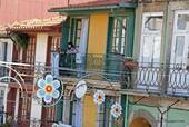 Les balcons de la rue de Monchique, Porto, Portugal.