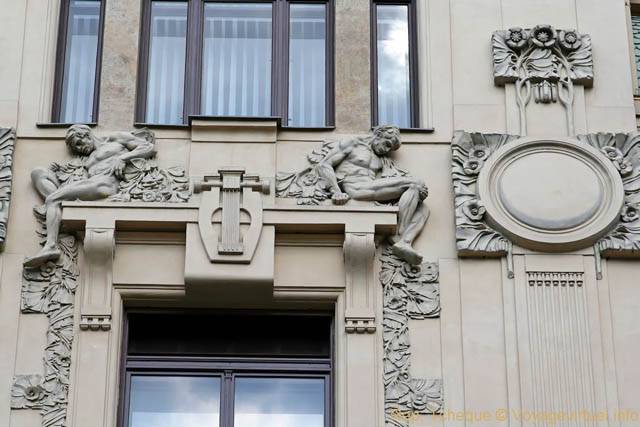 Celetna, détail de façade - Prague, République Tchèque