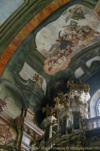 Peinture du plafond, Église Saint-Nicolas (Kostel sv. Mikuláše), Malá Strana - Prague, République Tchèque