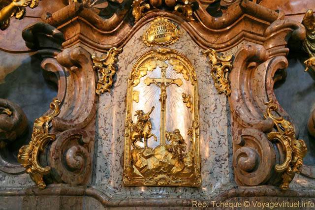Gros plan sur un tabernacle, Église Saint-Nicolas (Kostel sv. Mikuláše), Malá Strana - Prague, République Tchèque