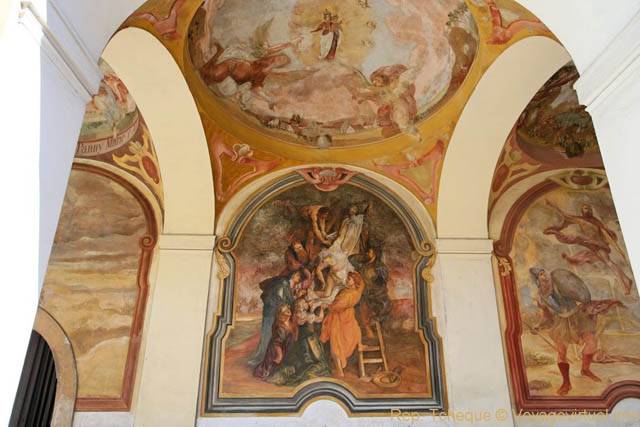 Le cycle de la Passion, fresque du cloître du couvent de la Montagne Blanche, Bílá Hora - Prague, République Tchèque