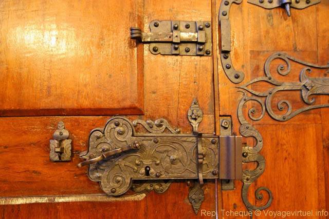 une serrure d'époque, Hradcany, Ancien Palais Royal, (Prazsky Hrad) - Prague, République Tchèque