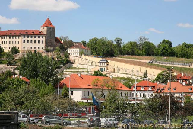 Hradčany, les jardins vus d'en-bas - Prague, République Tchèque
