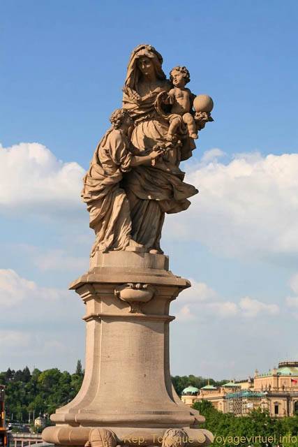 Karluv Most, statue de Sainte Anne, Brokoff, Pont Charles - Prague, République Tchèque
