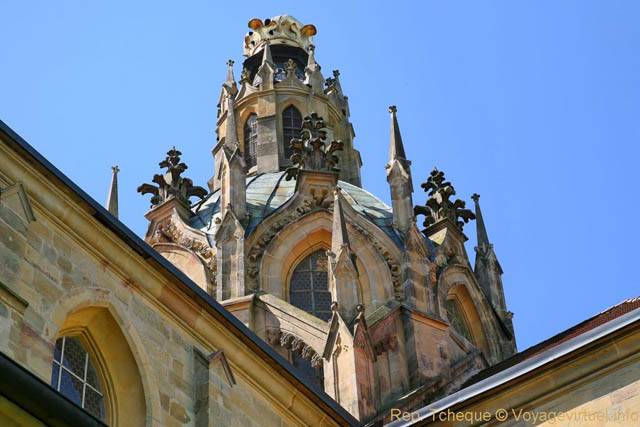 Le clocher de l'église Notre Dame de l'Assomption, Monastère de Kladruby - Prague, République Tchèque