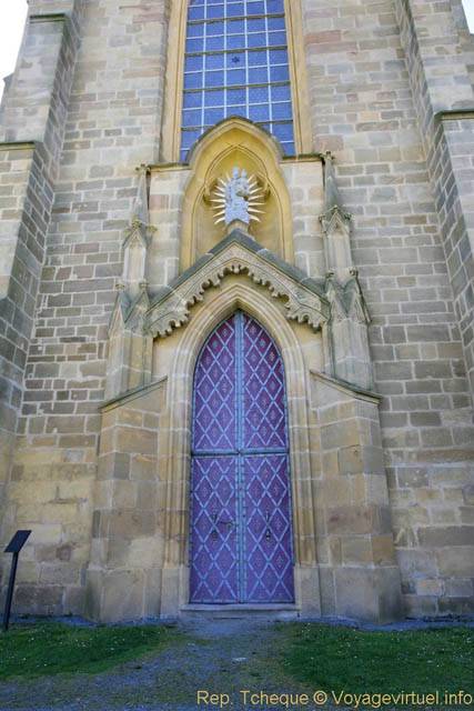 Un portail de l'église Notre Dame de l'Assomption, Abbaye de Kladruby - Prague, République Tchèque