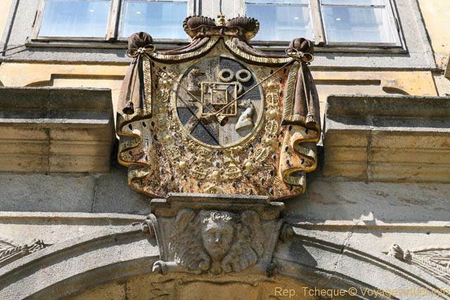 Le fronton de l'Abbaye de Kladruby - Prague, République Tchèque