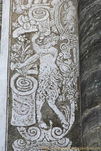 Détail d'un sgraffite sur la Maison du jeu de paume, Jardin royal - Prague, République Tchèque