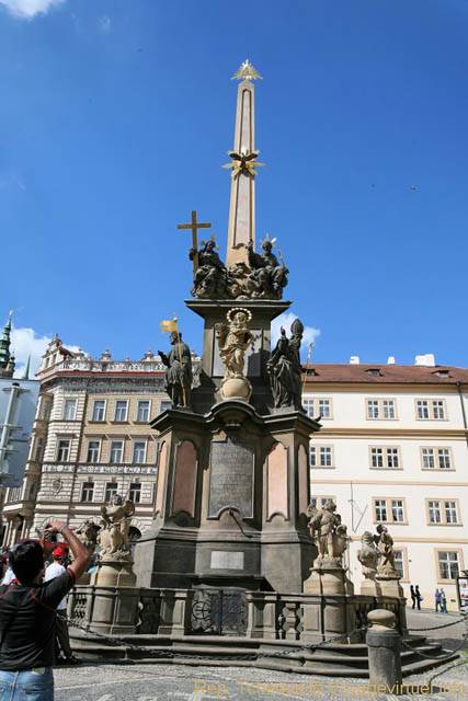 Malostranské, vieille ville, la grande colonne de la peste, Malá Strana - Prague, République Tchèque
