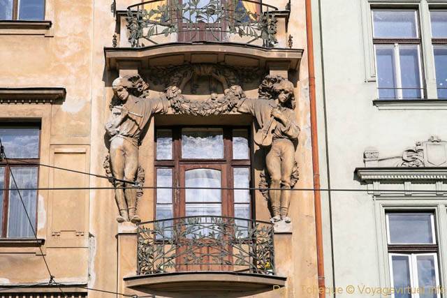 Les atlantes musiciens, 16 Masarykovo Nabrezy - Prague, République Tchèque