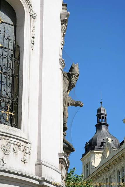 Atlante du porche, Église Saint-Nicolas (Kostel sv. Mikuláše), Place de la Vieille-Ville - Prague, République Tchèque