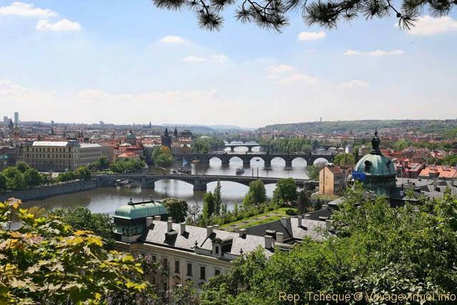 Point de vue depuis Letenske Sady - Prague, République Tchèque
