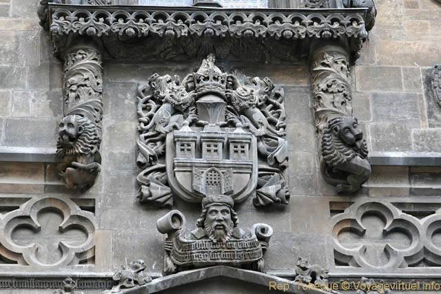 Tour de la Poudrière (Prašná brána), autres détails de la face Ouest - Prague, République Tchèque