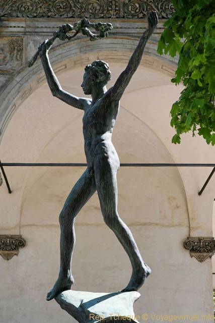 Statue en bronze, Palais d'été de la reine Anne (Letohrádek královny Anny), (Prazsky Hrad) - Prague, République Tchèque