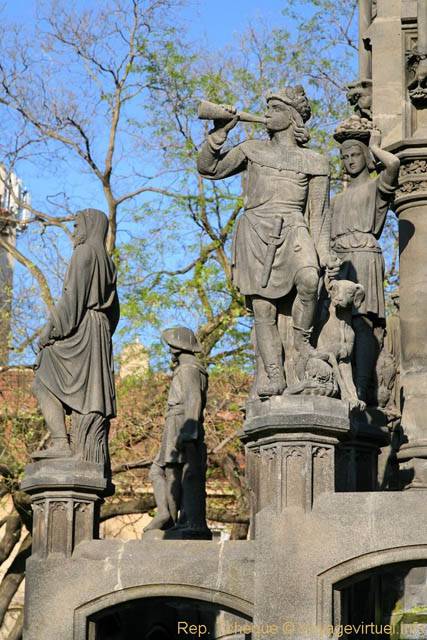 Monument de François Ier, gros plan, (Krannerova kašna), Smetanovo nábřeží - Prague, République Tchèque