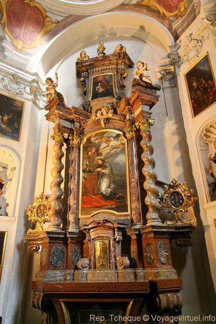 Autel en marbre, Chapelle Saint Vinceslas, basilique Saint-Georges, (Jiřský klášter) - Prague, République Tchèque