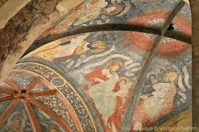 Peintures du XIIIème siècle, voûte du choeur, Basilique Saint-Georges, National Gallery, (Jiřský klášter) - Prague, République Tchèque