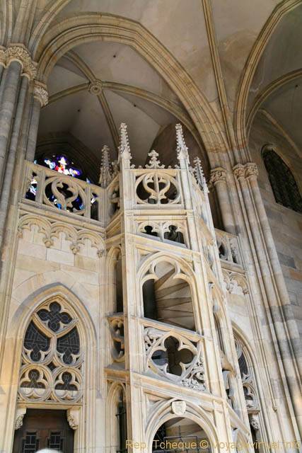 Cathédrale Saint-Guy, l'escalier du Triforium, (Prazsky Hrad) - Prague, République Tchèque