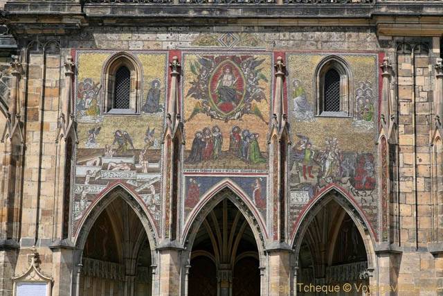 La mosaïque de la Porte d'Or, Cathédrale Saint-Guy, (Prazsky Hrad) - Prague, République Tchèque