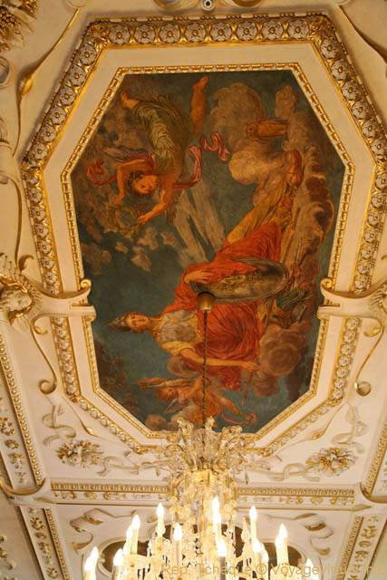 Plafond d'une salle de réception du Sénat, Palais Wallenstein - Prague, République Tchèque
