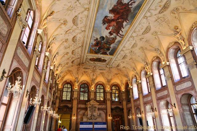 La grande salle de représentation, Palais Wallenstein, (Valdštejnský palác), Sénat, Letenska - Prague, République Tchèque