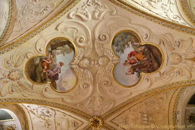 Palais Wallenstein, (Valdštejnský palác), détail du couloir mythologique - Prague, République Tchèque