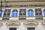 Janackovo Nabr, ornementation sur façade, Prague, République Tchèque.