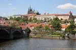 Panorama sur le château depuis Manesuv Most, Prague, République Tchèque.