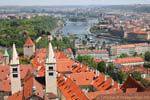 Panorama sur la ville depuis Saint Guy, Prague, République Tchèque.